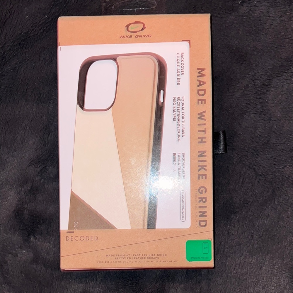Nike Tan Cell Phone Case with Textured Design